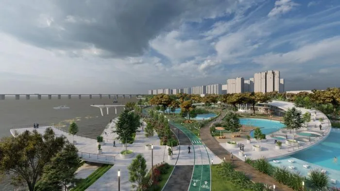 BIM Architecture | Natural Station on the Riverbank: Hanjiang Citizen Park Natural Swimming Pool/Baizhu Architecture+Carve in Sericulture District