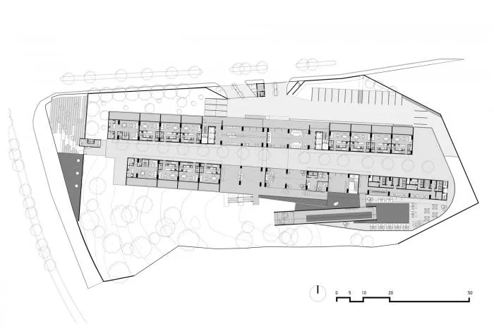 BIM Architecture | Fission of 64 meter Deep Canyon - Amani Apartments