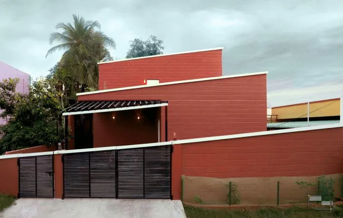BIM architecture | solemn and transparent, elegant and natural - Indian red "treehouse"/PG Associates