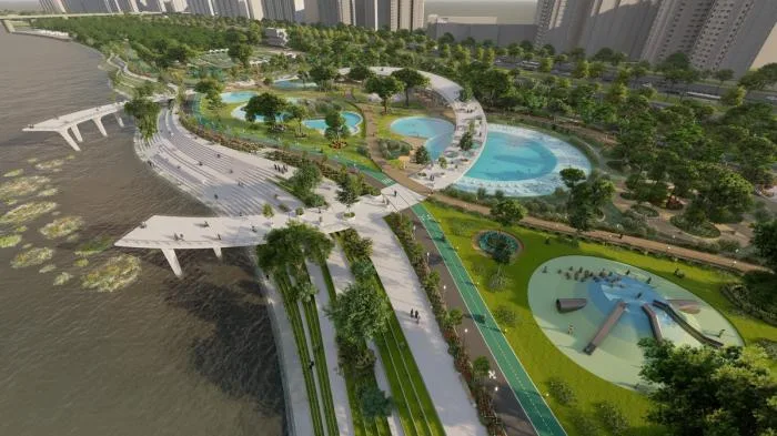 BIM Architecture | Natural Station on the Riverbank: Hanjiang Citizen Park Natural Swimming Pool/Baizhu Architecture+Carve in Sericulture District