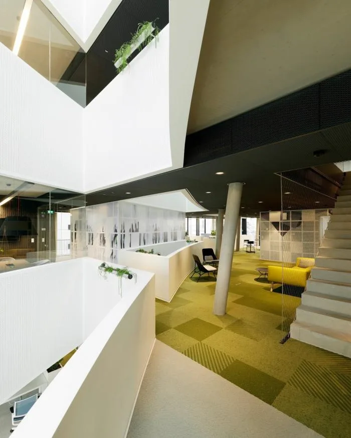 BIM Architecture | Outer Square and Inner Circle, Half Concealed Transparent Light and Shadow - C& P Company Headquarters