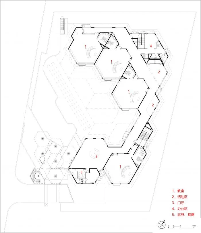 BIM Architecture | Hexagonal 'Hive' Shaped by Simple Geometry: Yangjiadun Branch of Hangzhou Pule Kindergarten/Goa Elephant Design