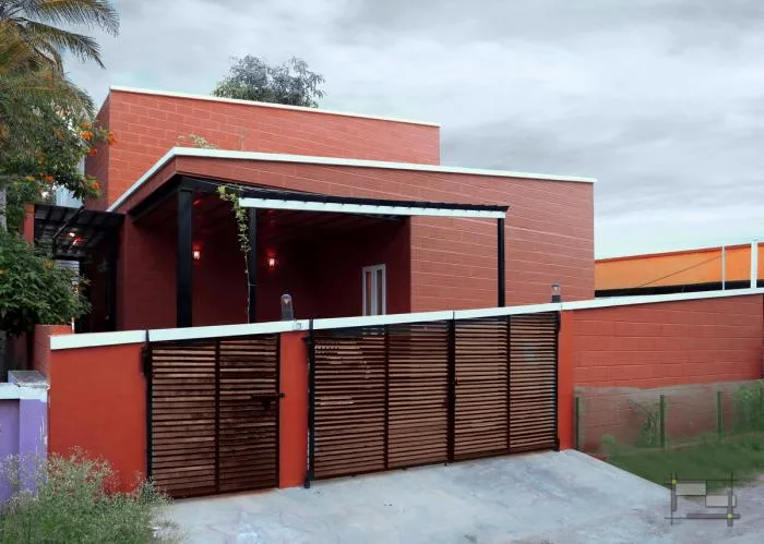 BIM architecture | solemn and transparent, elegant and natural - Indian red "treehouse"/PG Associates