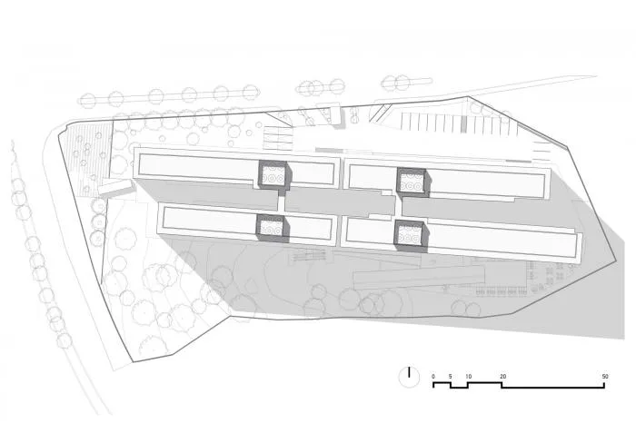 BIM Architecture | Fission of 64 meter Deep Canyon - Amani Apartments