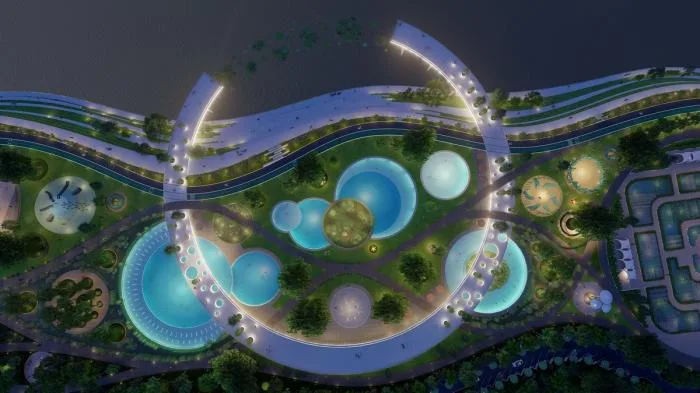 BIM Architecture | Natural Station on the Riverbank: Hanjiang Citizen Park Natural Swimming Pool/Baizhu Architecture+Carve in Sericulture District