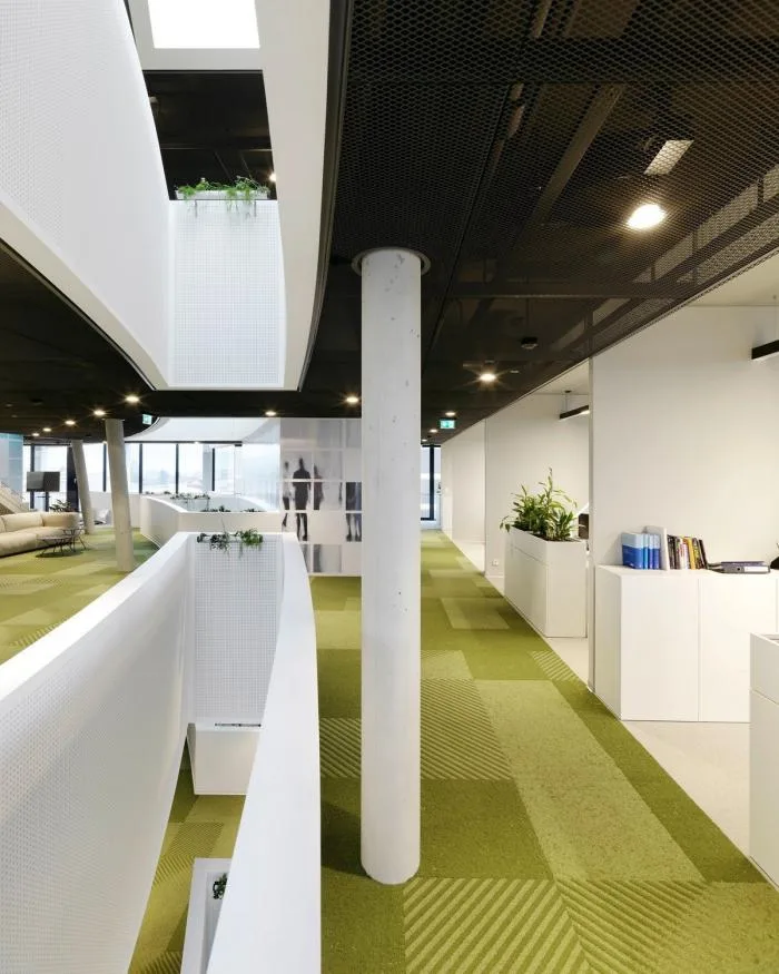 BIM Architecture | Outer Square and Inner Circle, Half Concealed Transparent Light and Shadow - C& P Company Headquarters