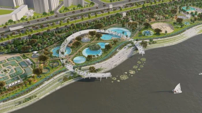 BIM Architecture | Natural Station on the Riverbank: Hanjiang Citizen Park Natural Swimming Pool/Baizhu Architecture+Carve in Sericulture District
