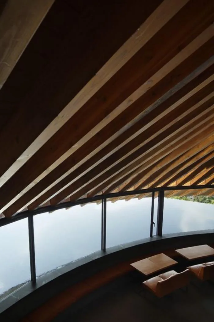 BIM Architecture | Like a Round Hat: Cemetery Community Hall by the Narrow Mountain Lake/Nakamura Taki& NAP