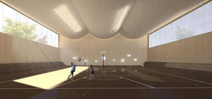 BIM Architecture | Czech LO Š BATES Elementary School Design Bid Proposal: Continuation Penetration Sharing/Regular Architecture Firm