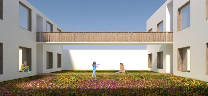 BIM Architecture | Czech LO Š BATES Elementary School Design Bid Proposal: Continuation Penetration Sharing/Regular Architecture Firm