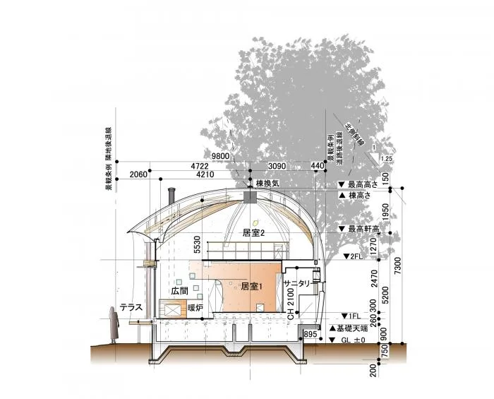 BIM architecture | Cute and playful, shell shaped earthen houses in the forest