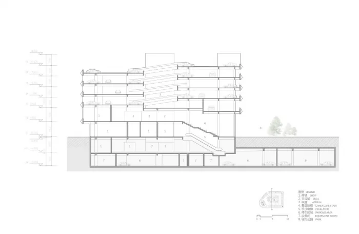 BIM Architecture | GWP New Work | 'Infinite Flow' - Demonstration Three Dimensional Parking Building in Dongguan CBD