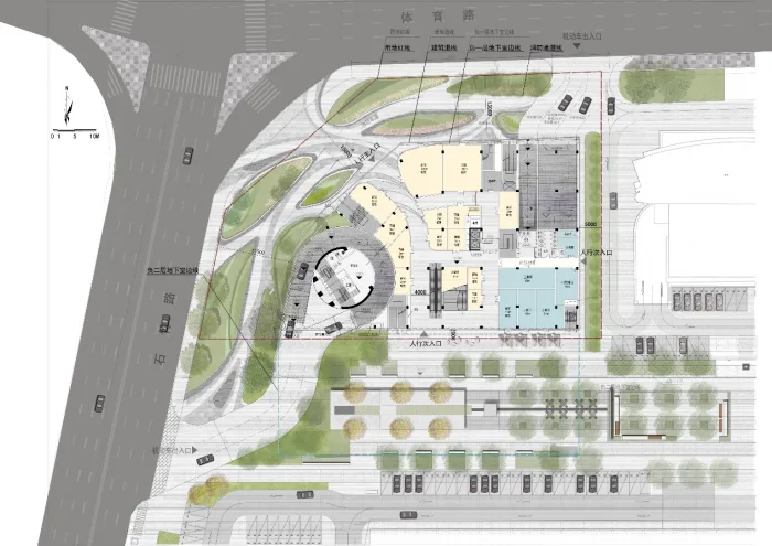 BIM Architecture | GWP New Work | 'Infinite Flow' - Demonstration Three Dimensional Parking Building in Dongguan CBD