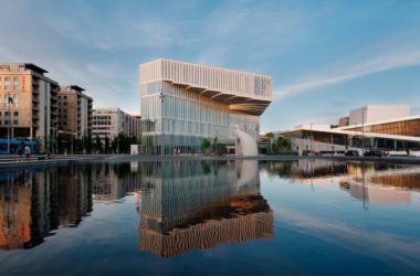 BIM Architecture: Sunbathing Beneath the Misty Glass Walls of Norway's Deichman Library-BIM WORLD