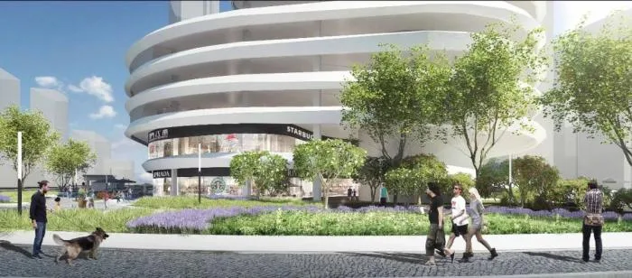 BIM Architecture | GWP New Work | 'Infinite Flow' - Demonstration Three Dimensional Parking Building in Dongguan CBD
