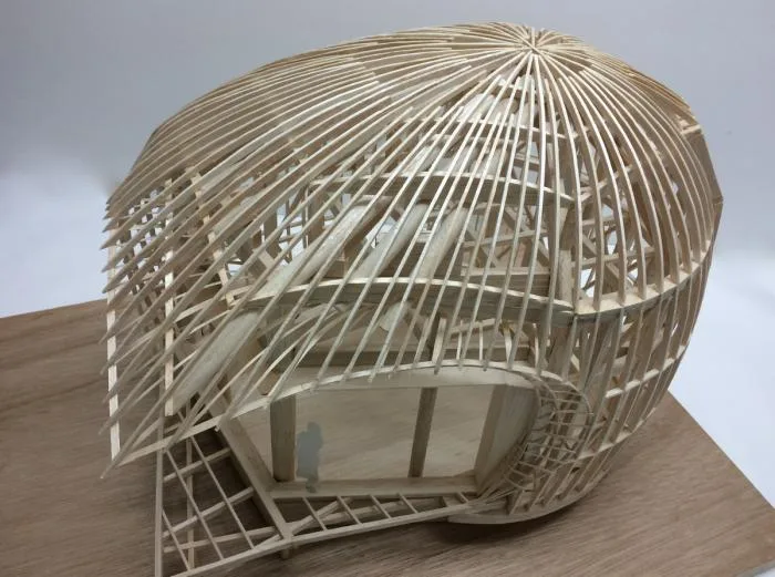 BIM architecture | Cute and playful, shell shaped earthen houses in the forest