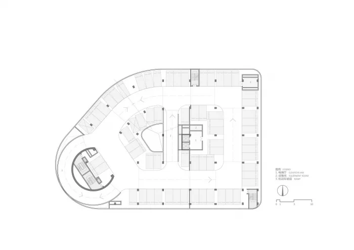 BIM Architecture | GWP New Work | 'Infinite Flow' - Demonstration Three Dimensional Parking Building in Dongguan CBD