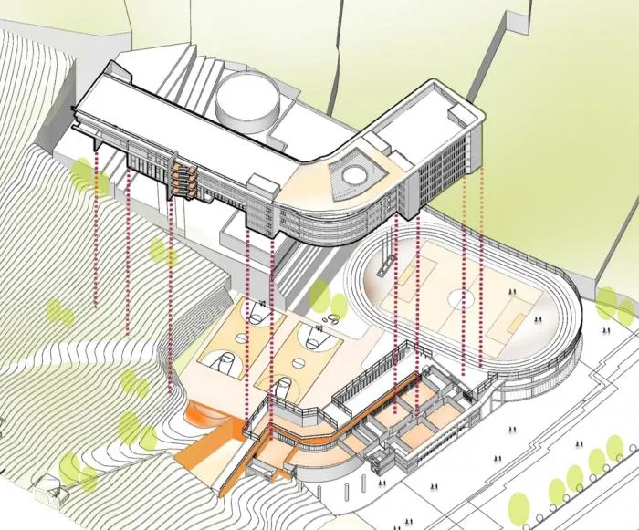 BIM Architecture | Campus Regeneration, Half Mountain Half School: Yunnan Yuxi Ecological Experimental Primary School/Conceptual Design