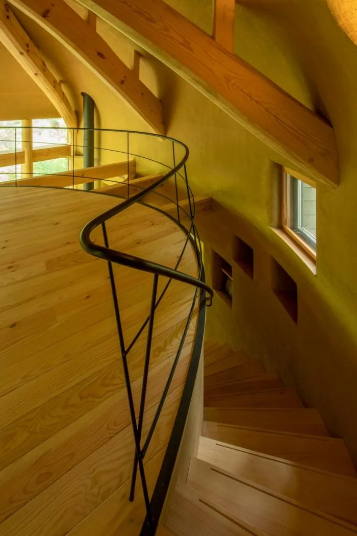 BIM architecture | Cute and playful, shell shaped earthen houses in the forest