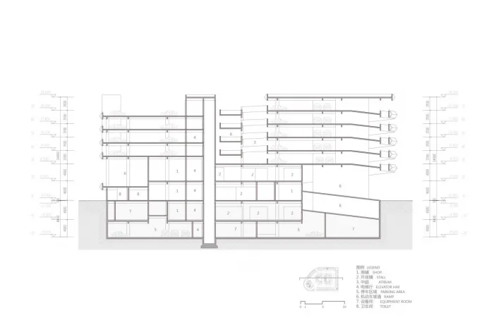 BIM Architecture | GWP New Work | 'Infinite Flow' - Demonstration Three Dimensional Parking Building in Dongguan CBD