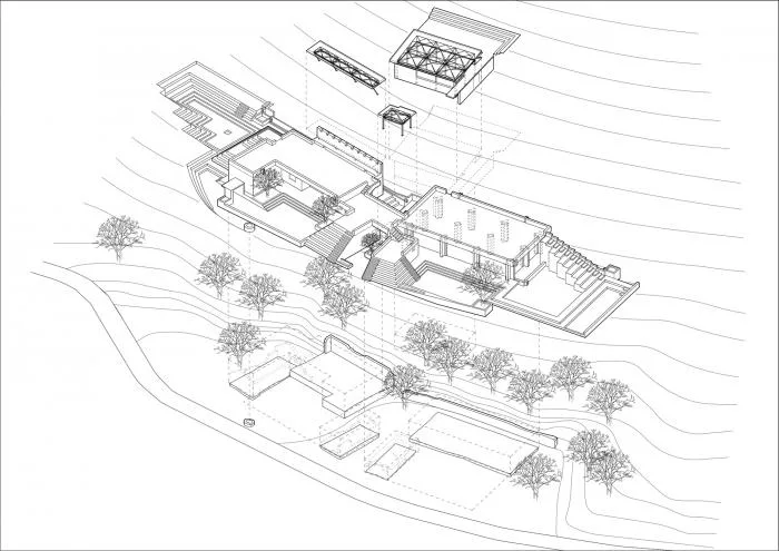 BIM Architecture | Giant Stone Creeping at the Foot of the Mountain: Louna Camping Service Center/Li Xinggang Studio