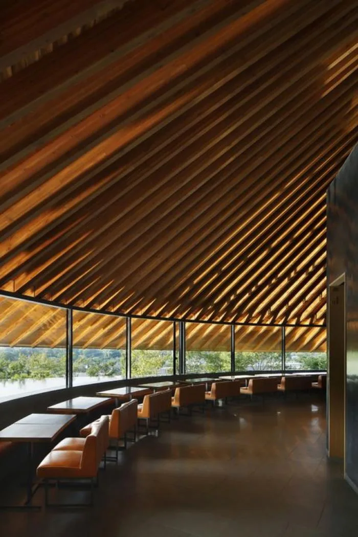 BIM Architecture | Like a Round Hat: Cemetery Community Hall by the Narrow Mountain Lake/Nakamura Taki& NAP