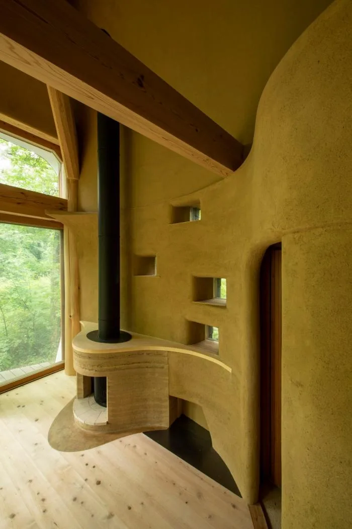 BIM architecture | Cute and playful, shell shaped earthen houses in the forest