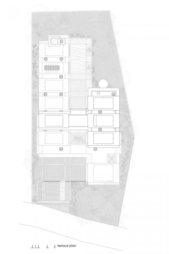 BIM Architecture | Geometric Order and Natural Landscape Quietly Blending: A Vacation Home in a Grid