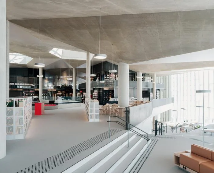 BIM architecture | Enjoying sunbathing under foggy curtain walls: Norwegian Library "Deichman"