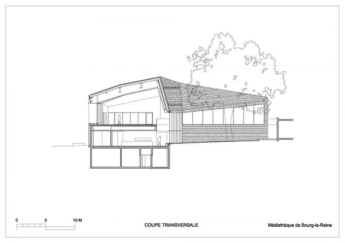 BIM Architecture | Town Tree Courtyard - Queenstown Media Library