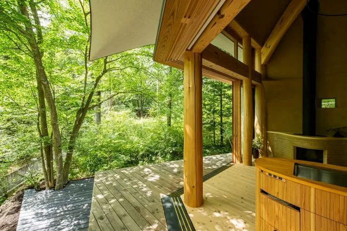 BIM architecture | Cute and playful, shell shaped earthen houses in the forest