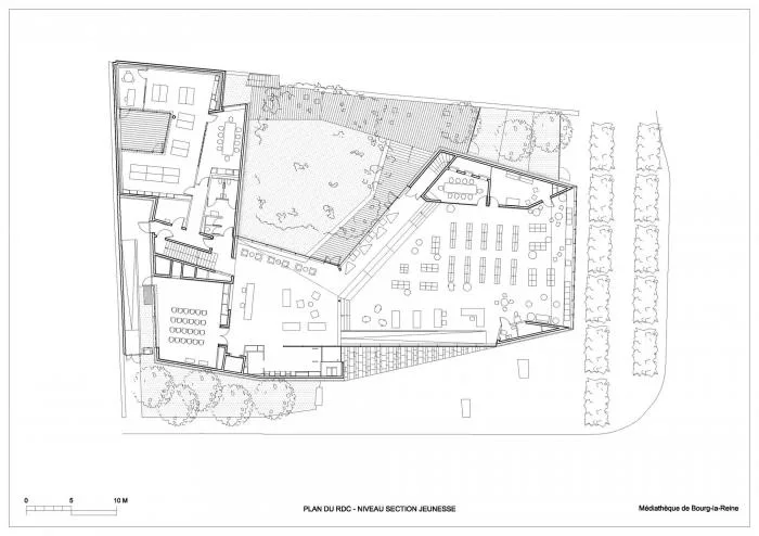 BIM Architecture | Town Tree Courtyard - Queenstown Media Library