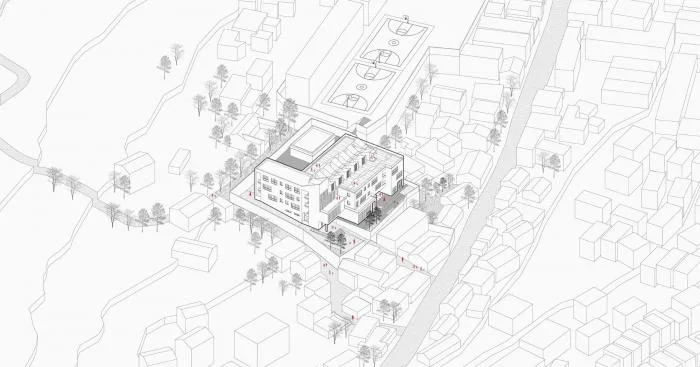 BIM Architecture | Expression of Terrain Relationships: Wushe Town Central Kindergarten/Dongyi Architecture