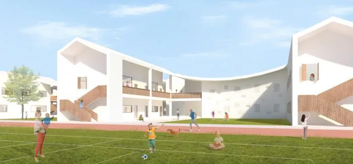 BIM Architecture | Czech LO Š BATES Elementary School Design Bid Proposal: Continuation Penetration Sharing/Regular Architecture Firm