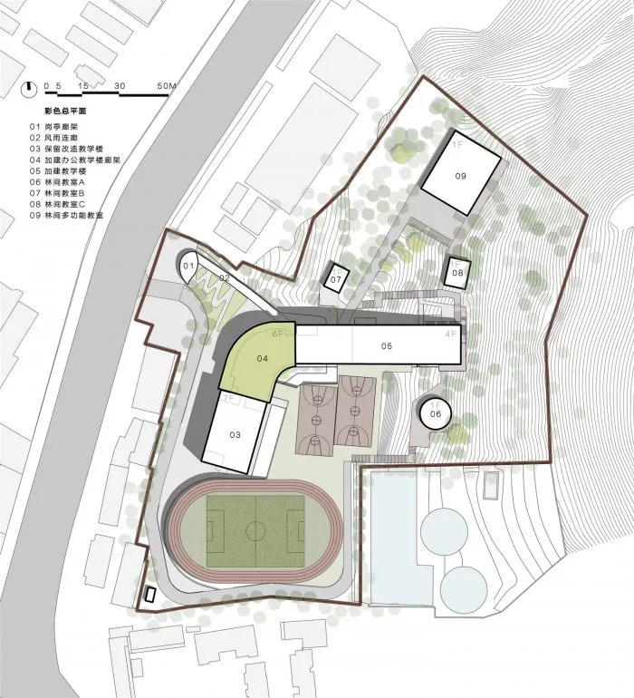 BIM Architecture | Campus Regeneration, Half Mountain Half School: Yunnan Yuxi Ecological Experimental Primary School/Conceptual Design