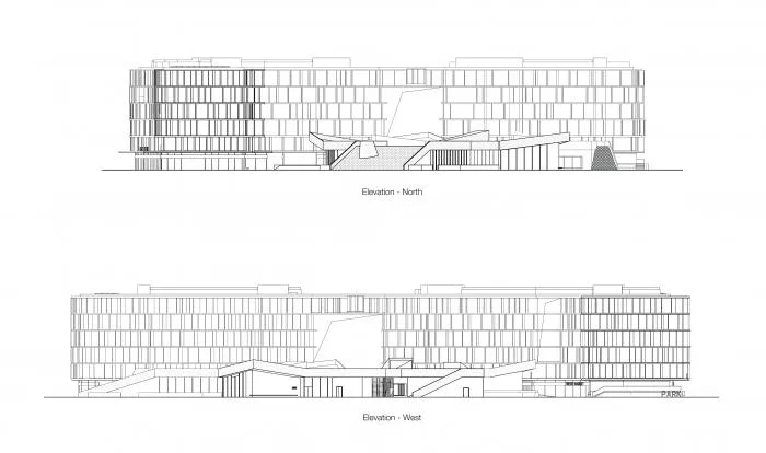 BIM architecture | Freely interpreted enclosed courtyard: Nanjing Pukou Cultural Center/BAU Architecture and Urban Design Firm
