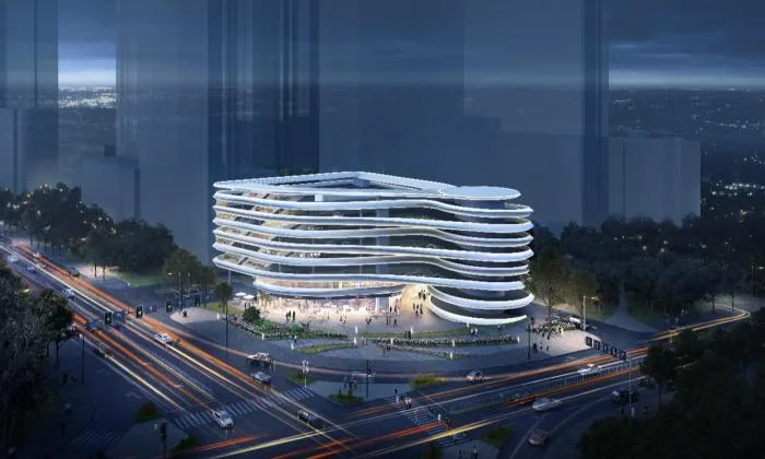 BIM Architecture | GWP New Work | 'Infinite Flow' - Demonstration Three Dimensional Parking Building in Dongguan CBD