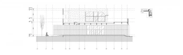 Sectional elevation view
