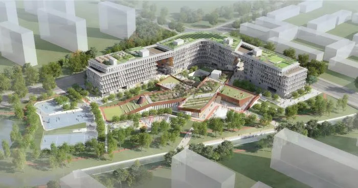 BIM architecture | Freely interpreted enclosed courtyard: Nanjing Pukou Cultural Center/BAU Architecture and Urban Design Firm