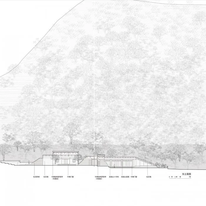 BIM Architecture | Giant Stone Creeping at the Foot of the Mountain: Louna Camping Service Center/Li Xinggang Studio