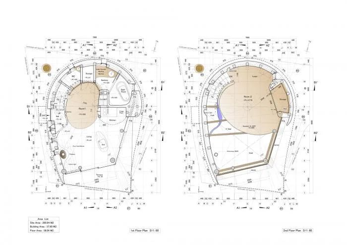 BIM architecture | Cute and playful, shell shaped earthen houses in the forest