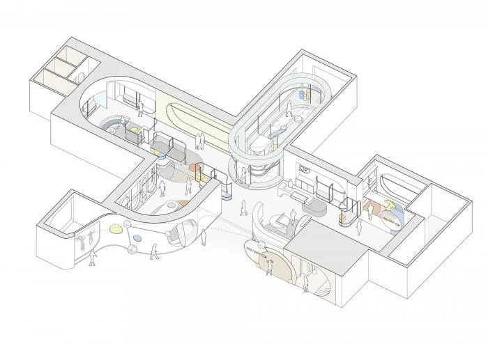 BIM Architecture | Like being in an Abstract and Constructivist Art Museum - ON/OFF Fashion Buying Shop/Studiolite
