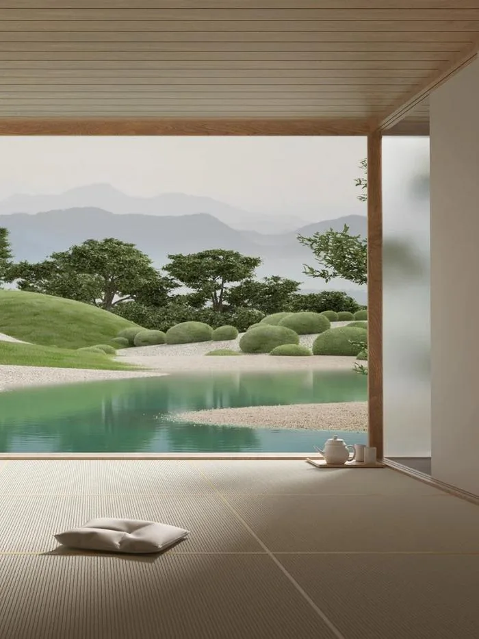 BIM Architecture | Surrealist Japanese Garden Scene Conceived by Six N. Five