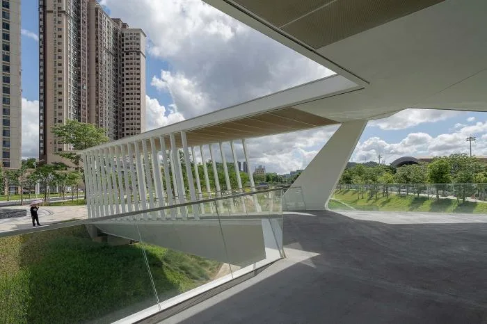 BIM Architecture | Tension in Tranquility: Cross River Pedestrian Bridge at Shenzhen Pingshan Senior High School/Nansha Original