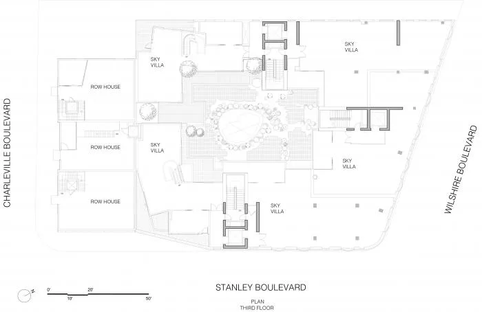 BIM Architecture | MAD's first project in the United States, 'Beverly Hills Courtyard,' completed, small village on the hillside