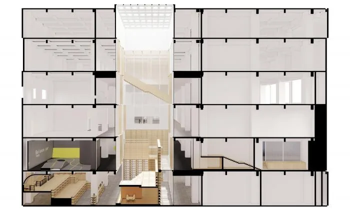 BIM Architecture | Yuanping · Meijing Bookstore: A Bookstore Hidden in the Skylight Courtyard/Shanghai Yanyang Architectural Design Studio