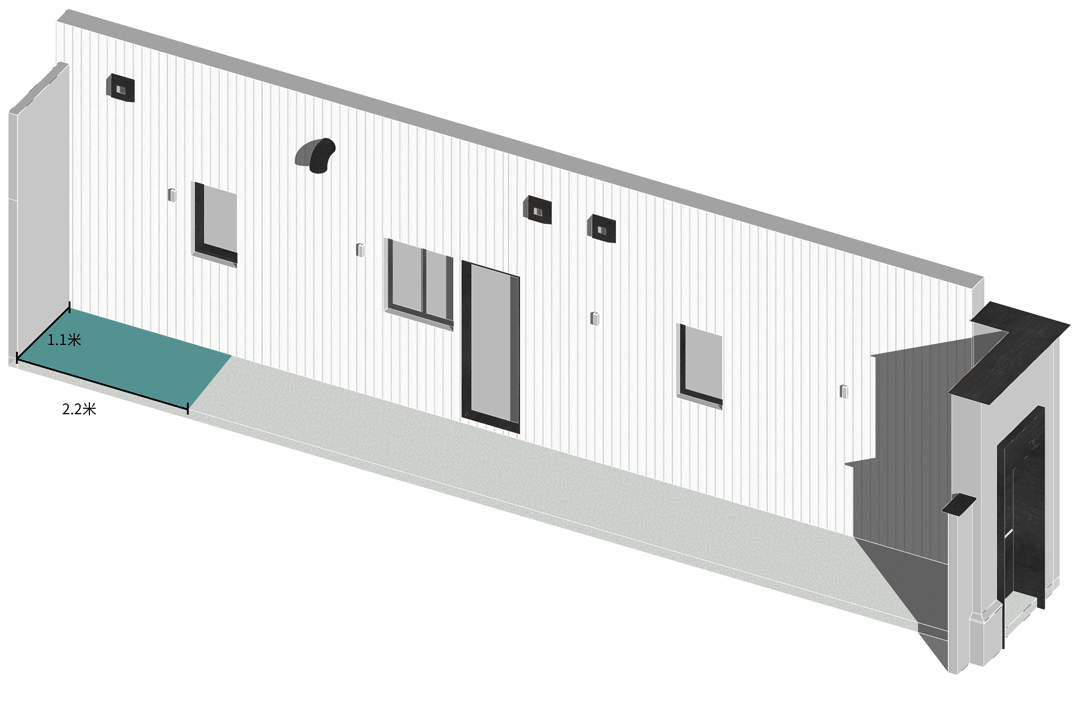 BIM architecture | One meter storage: showcasing skills quietly in a 100 square meter yard