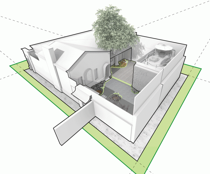 BIM architecture | One meter storage: showcasing skills quietly in a 100 square meter yard