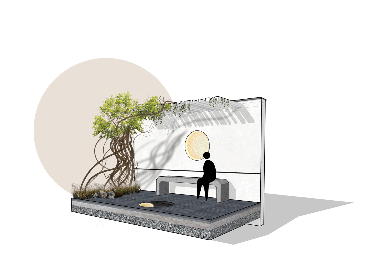 BIM architecture | One meter storage: showcasing skills quietly in a 100 square meter yard