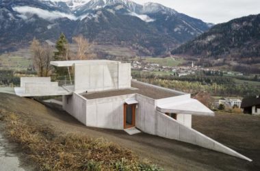 BIM Architecture: A Foldable, Versatile Concrete Cabin Nestled in the Mountains-BIM WORLD